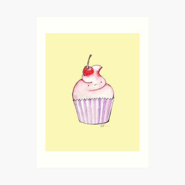 Cupcake with a Cherry on Top Art Print