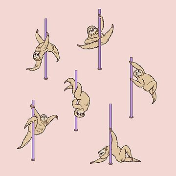 Artwork thumbnail, Sloths Pole Dancing Club by Huebucket