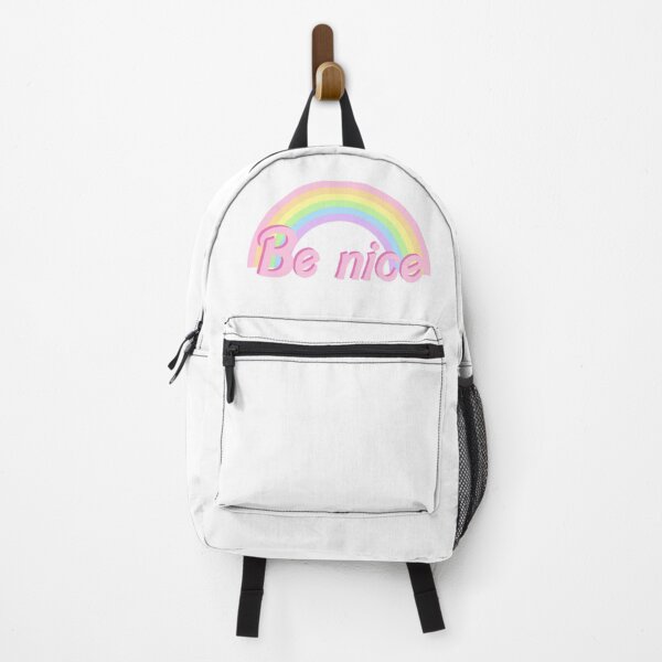 Item preview, Be nice rainbow pastel stickers - 90s - Retro - Cute - Positivity - Stickers - Clothing designed and sold by rockicide.