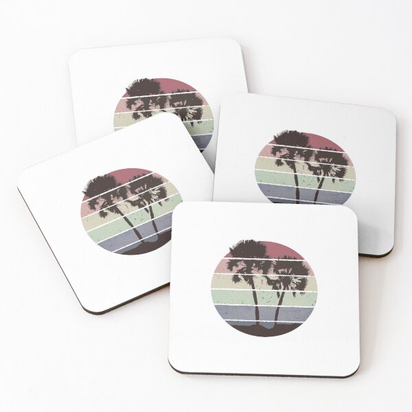 Item preview, Sunset with palm trees designed and sold by Againstallodds.