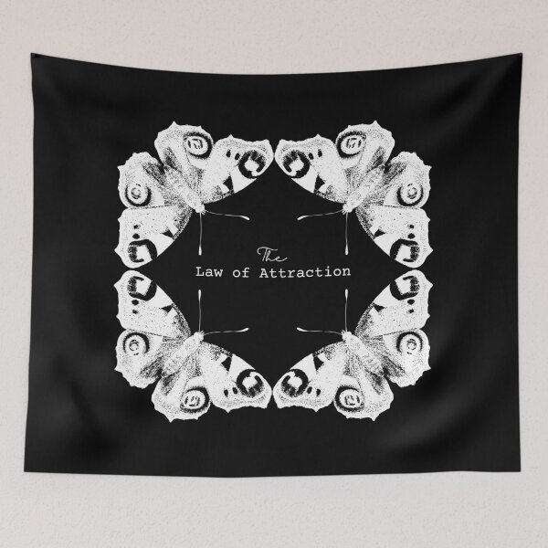 Item preview, The Law of Attraction Butterflies reflection Butterfly Black designed and sold by helloinnerbeing.