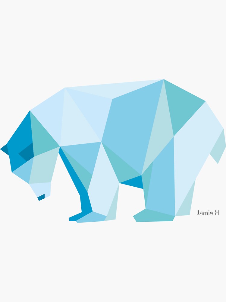 Geometric Polar Bear Sticker