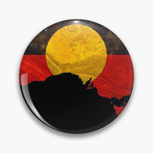 Item preview, Aboriginal Flag Australia map designed and sold by juarezmurray840.