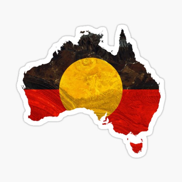 Item preview, Aboriginal Flag Australia map designed and sold by juarezmurray840.