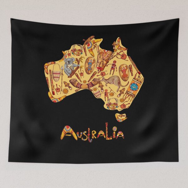 Item preview, Aboriginal Flag Aboriginal Map Australia designed and sold by juarezmurray840.