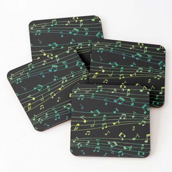 Item preview, Watercolor Music Notes In Green And Yellow designed and sold by Primroaddesigns.