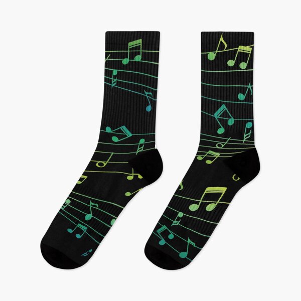 Item preview, Watercolor Music Notes In Green And Yellow designed and sold by Primroaddesigns.