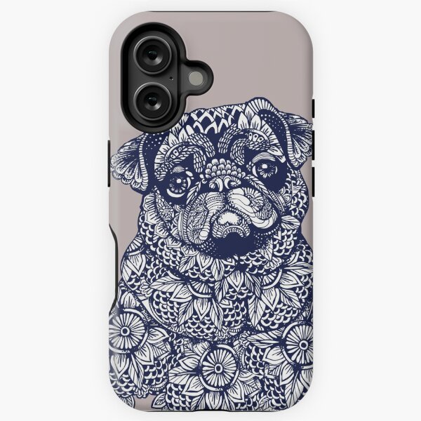 Vista previa del artículo con la obra «Mandala de Pug», diseñado y vendido por Huebucket.