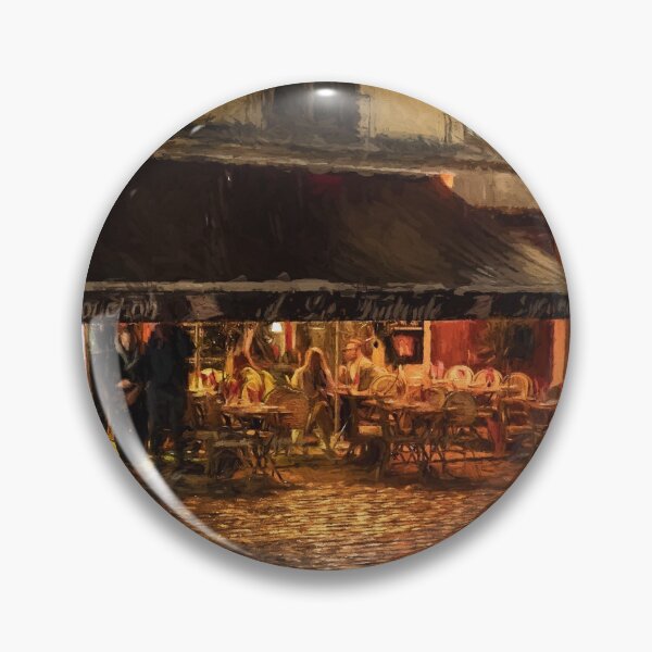 Item preview, Bouchon in the rain in old Lyon, France. Digital impressionist painting designed and sold by Photopat.