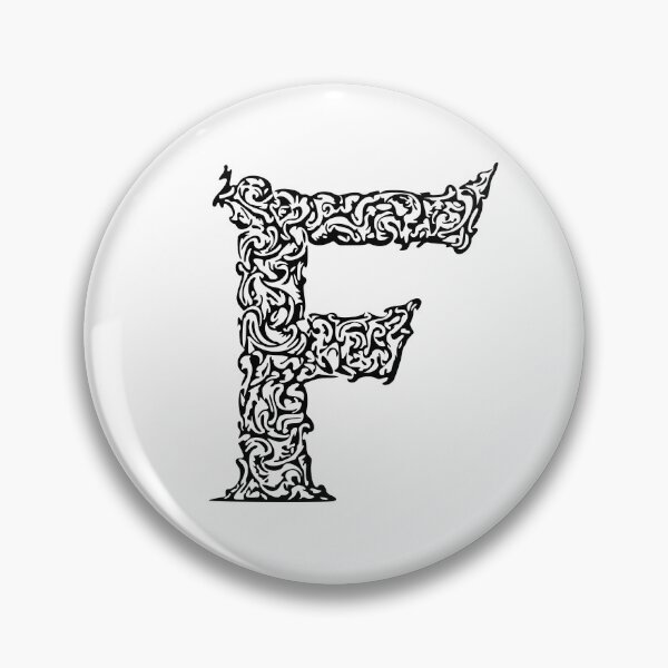 Item preview, Black Monogram - Letter "F" designed and sold by RoamingRabbit.