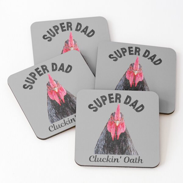 Item preview, Super Dad, Cluckin Oath. World's Best Dad, Vintage, Distressed Font and Rooster, textured and aged look. For all the awesome dads and awesome chicken dads. designed and sold by Orianah.