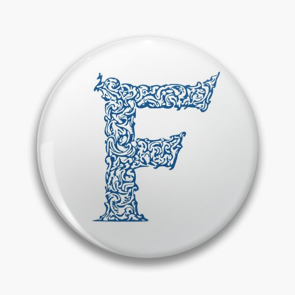 Item preview, Blue Monogram - Letter "F" designed and sold by RoamingRabbit.