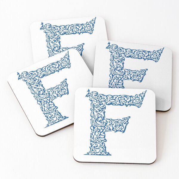 Item preview, Blue Monogram - Letter "F" designed and sold by RoamingRabbit.
