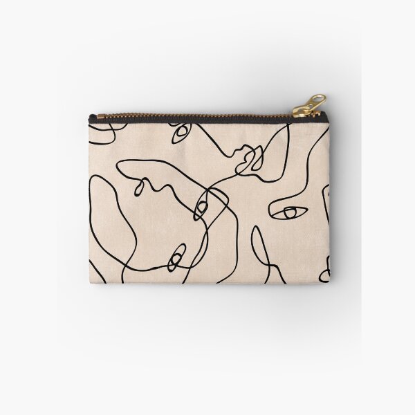 Item preview, Faces All Over Beige and Black designed and sold by TheRedFinch.