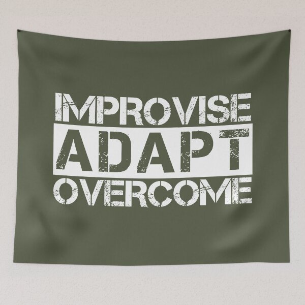 Item preview, Improvise adapt overcome White, green - motivational designed and sold by Honest-Quotes.