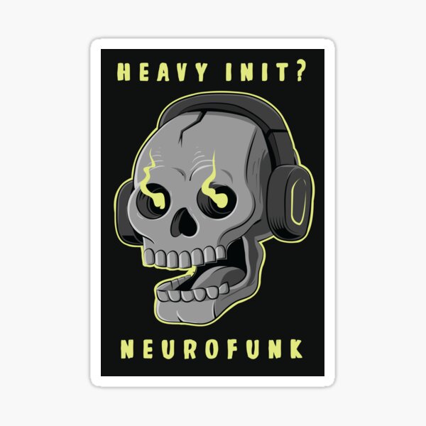 Vista previa del artículo con la obra «¿Iniciación pesada? Is Neurofunk Sound (Headphone Skull with Flames Remix)», diseñado y vendido por WULFLAND ARTS.
