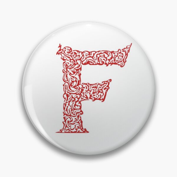 Item preview, Red Monogram - Letter "F" designed and sold by RoamingRabbit.