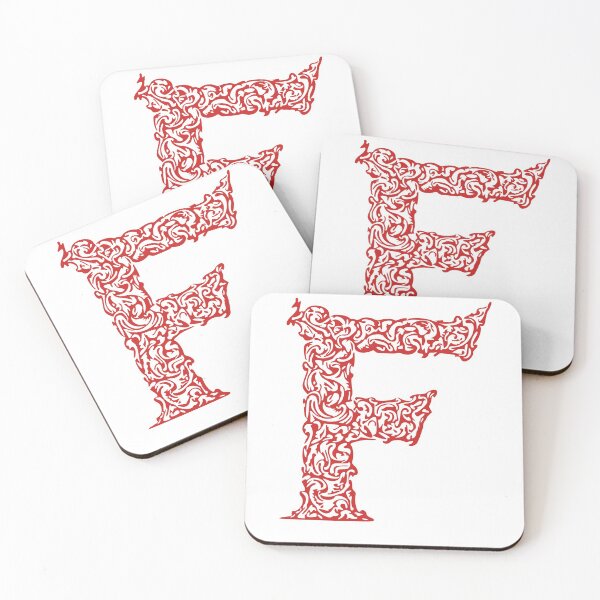 Item preview, Red Monogram - Letter "F" designed and sold by RoamingRabbit.
