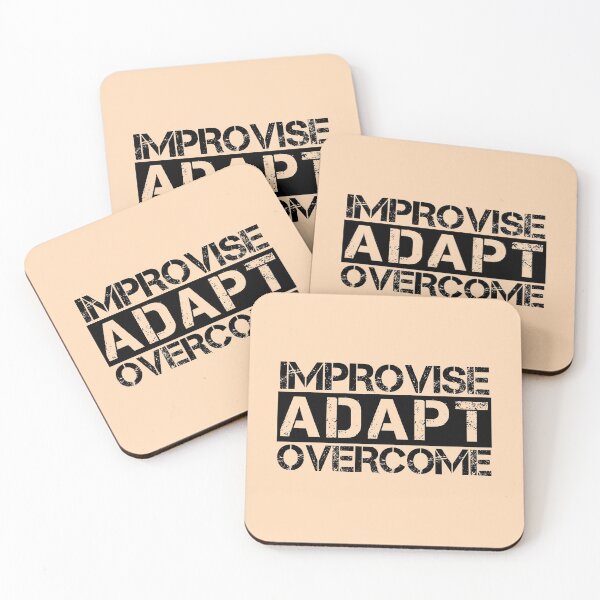 Item preview, Improvise adapt overcome Black, tan - motivational designed and sold by Honest-Quotes.