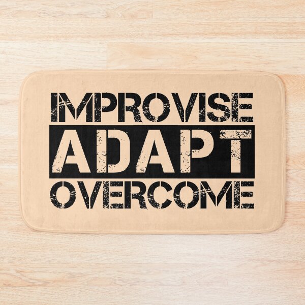 Item preview, Improvise adapt overcome Black, tan - motivational designed and sold by Honest-Quotes.