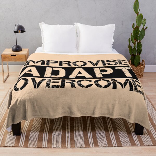 Item preview, Improvise adapt overcome Black, tan - motivational designed and sold by Honest-Quotes.