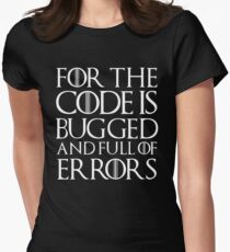 For the code is bugged and full of errors... Women's Fitted T-Shirt