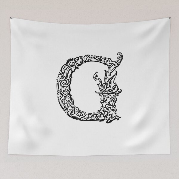 Item preview, Black Monogram - Letter "G" designed and sold by RoamingRabbit.