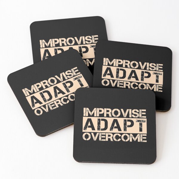 Item preview, Improvise adapt overcome Tan, black - motivational designed and sold by Honest-Quotes.