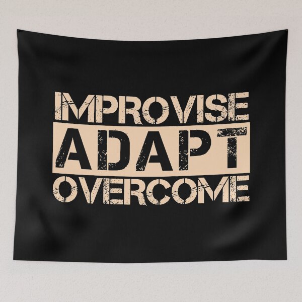Item preview, Improvise adapt overcome Tan, black - motivational designed and sold by Honest-Quotes.
