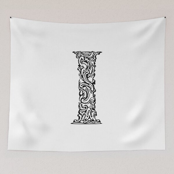 Item preview, Black Monogram - Letter "I" designed and sold by RoamingRabbit.