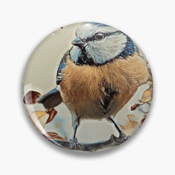 Item preview, Great tit on a branch, pencil sketch - style designed and sold by crea-homedesign.