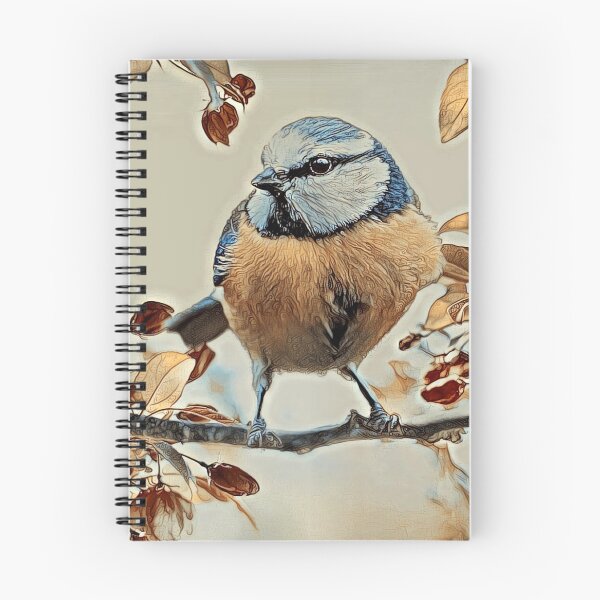Item preview, Great tit on a branch, pencil sketch - style designed and sold by crea-homedesign.