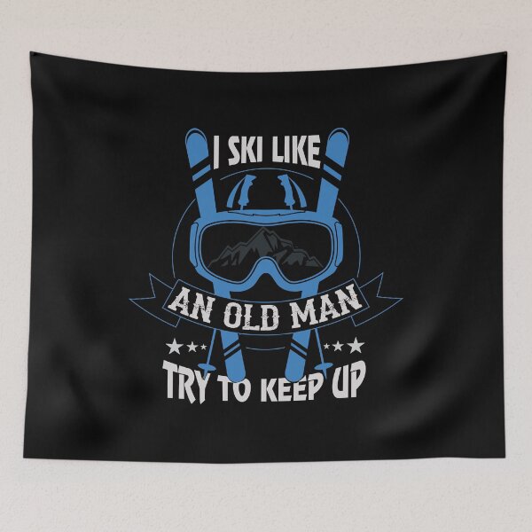 Item preview, Ski like an old man - funny skiing tees. designed and sold by PrintPress.