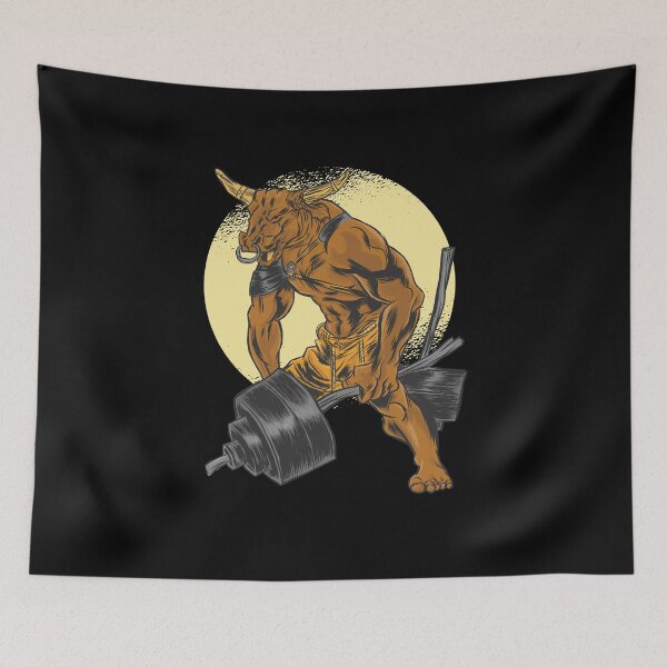 Item preview, Minotaur Gym - Motivational beast gym tees. designed and sold by PrintPress.