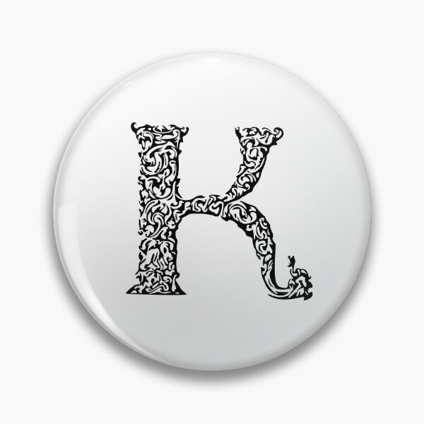 Item preview, Black Monogram - Letter "K" designed and sold by RoamingRabbit.