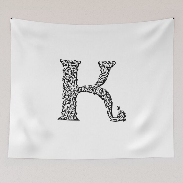 Item preview, Black Monogram - Letter "K" designed and sold by RoamingRabbit.