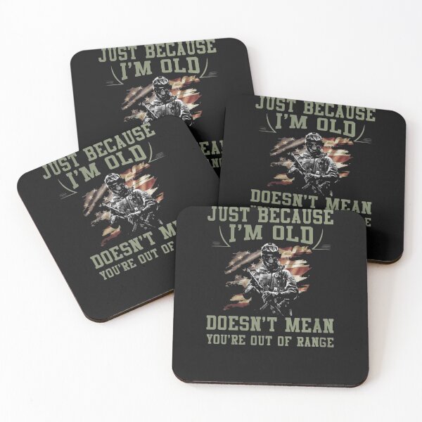 Item preview, Veteran just because i'm old doesn't mean you're out of range T-shirt designed and sold by JoanieHintz.