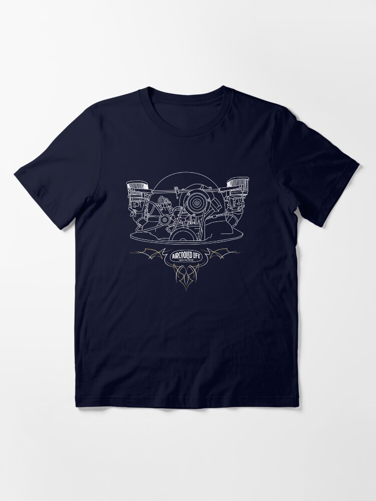 Thumbnail 3 of 7, Essential T-Shirt, Aircooled Life - Classic Car Culture (Engine) designed and sold by Joemungus.