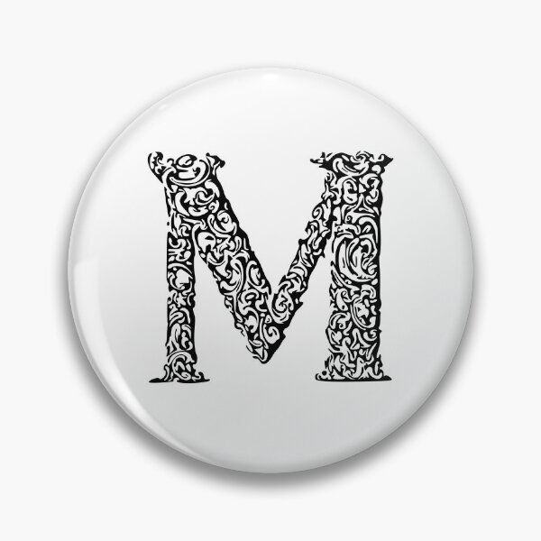 Artikelvorschau, Schwarzes Monogramm - Buchstabe "M" entworfen und verkauft von RoamingRabbit.