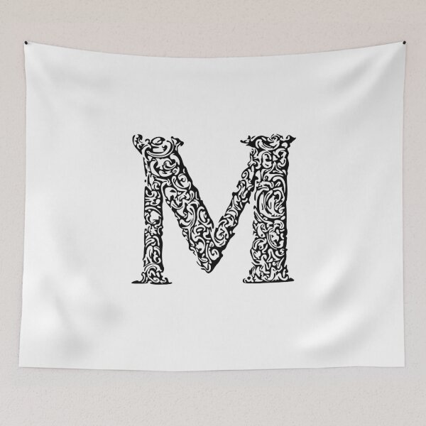 Item preview, Black Monogram - Letter "M" designed and sold by RoamingRabbit.