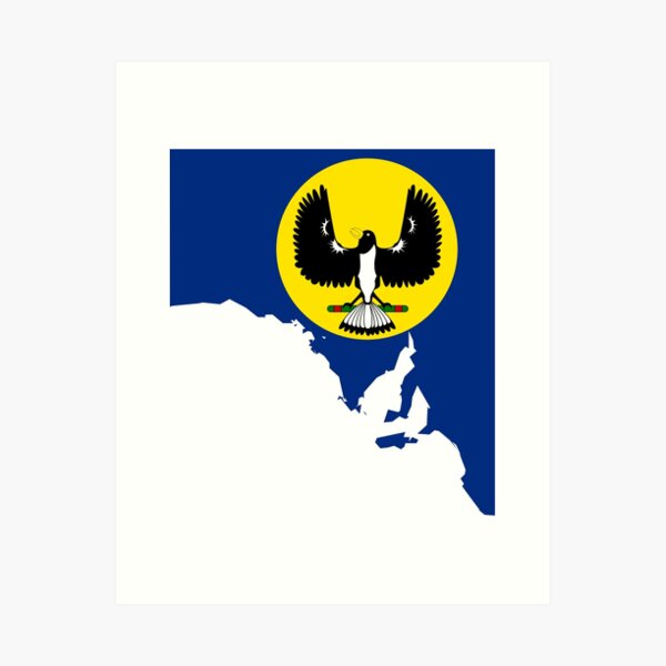 Item preview, Flag Map of South Australia  designed and sold by abbeyz71.