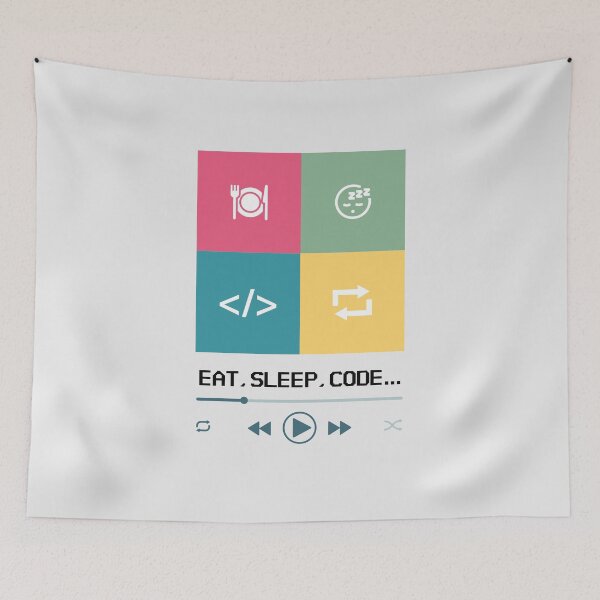 Item preview, Eat Sleep Code Repeat designed and sold by Bratak.