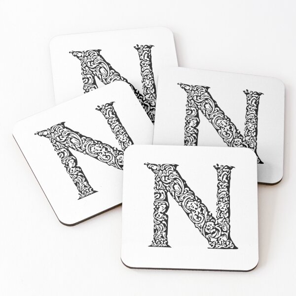 Item preview, Black Monogram - Letter "N" designed and sold by RoamingRabbit.