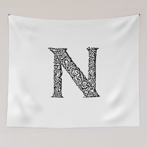 Item preview, Black Monogram - Letter "N" designed and sold by RoamingRabbit.