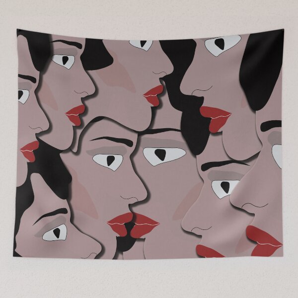 Item preview, multiple girls kissisng red lips designed and sold by tsotsamori213.