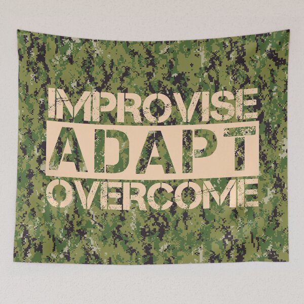Item preview, Improvise adapt overcome Aor2 camo background - motivational designed and sold by Honest-Quotes.