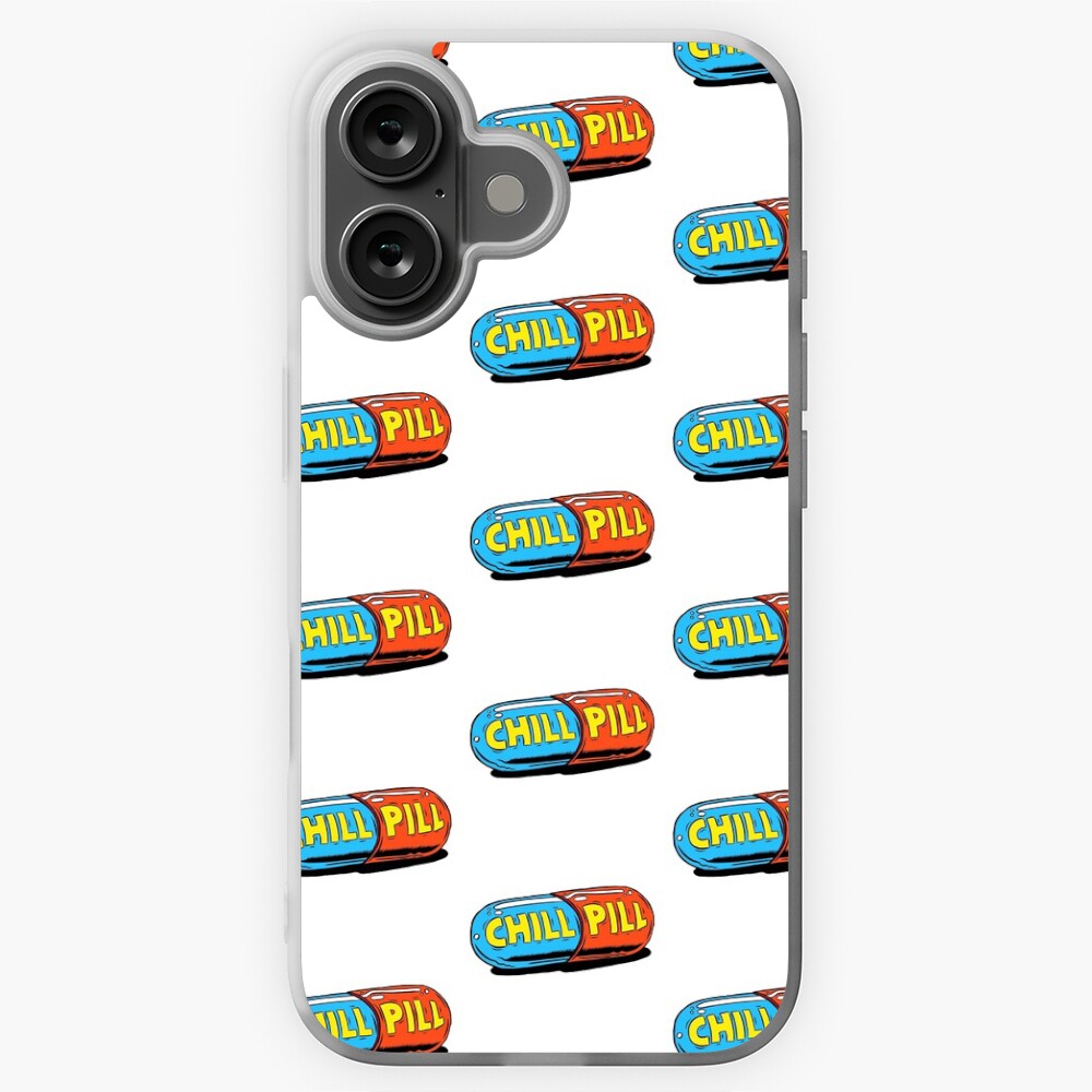 Chill pill red & blue design Sticker