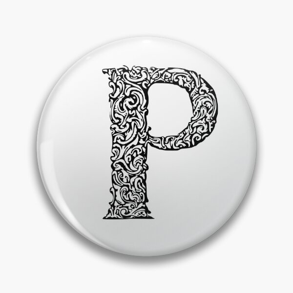 Item preview, Black Monogram - Letter "P" designed and sold by RoamingRabbit.