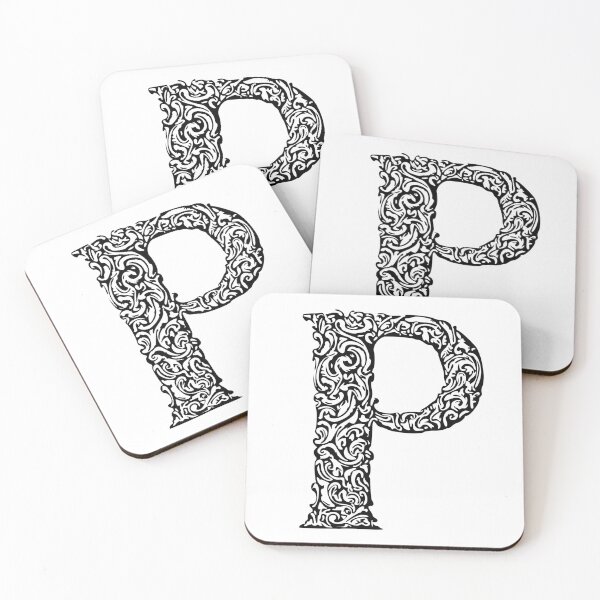 Item preview, Black Monogram - Letter "P" designed and sold by RoamingRabbit.