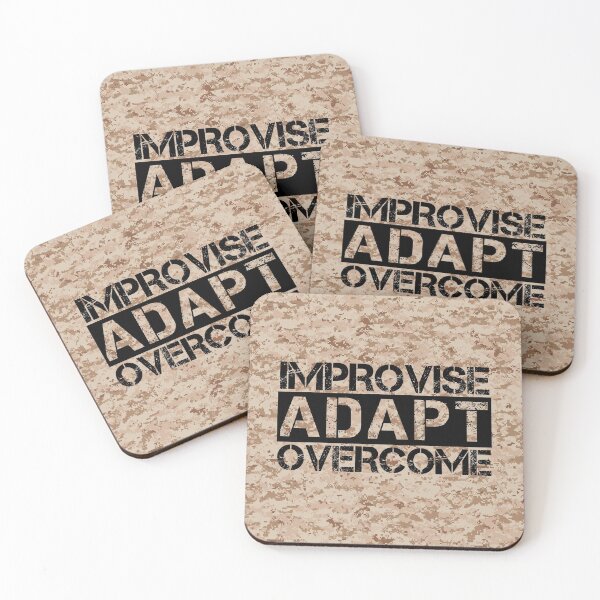 Item preview, Improvise adapt overcome marpat desert camo background - motivational designed and sold by Honest-Quotes.